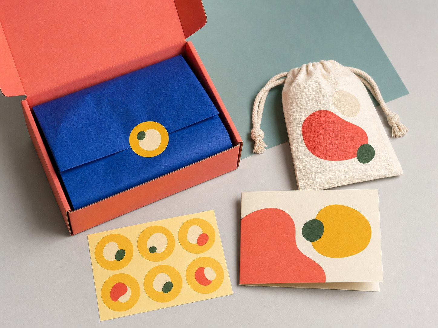 Colorful packaging concept for a social-first product brand
